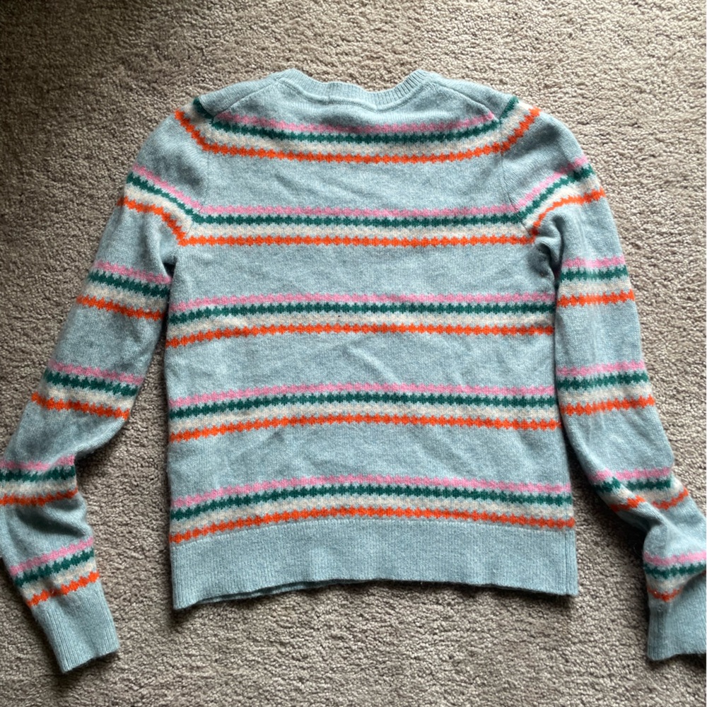 Boden edie fair island sweater blue diamond women’s wool blend size small - Picture 7 of 7